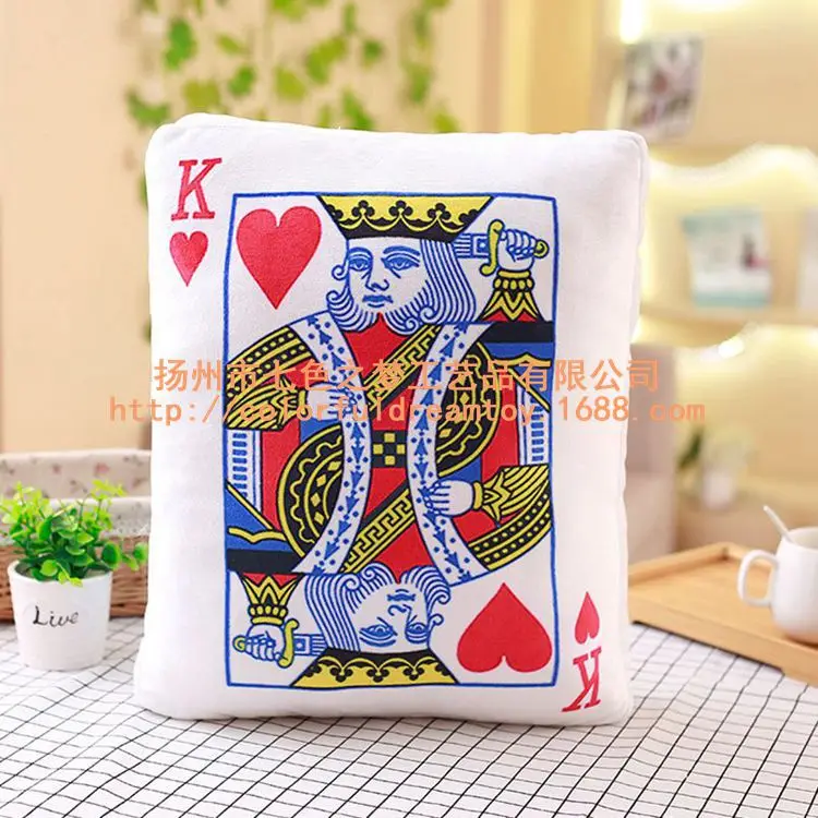Горячая модель игральных карт Подушка плюшевая игрушка кукла-обработка настраиваемый логотип рекрут агенты