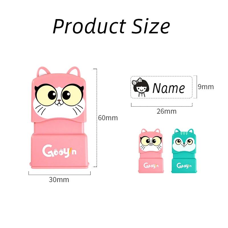Name Stamp Self Ink Stamps Name Stickers Name Sticker Magic Seal Sticker Book Custom-Made Stamp