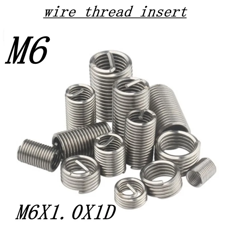 M6 X 1.0 50X Stainless Steel Metric Helicoil Wire Thread Insert Repair Inserts 