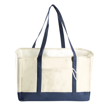 

Kitchen Portable Grocery Bag Large Capacity Insulated Reusable Oxford Cloth Organizer Wear Resistant Foldable Pouch Washable