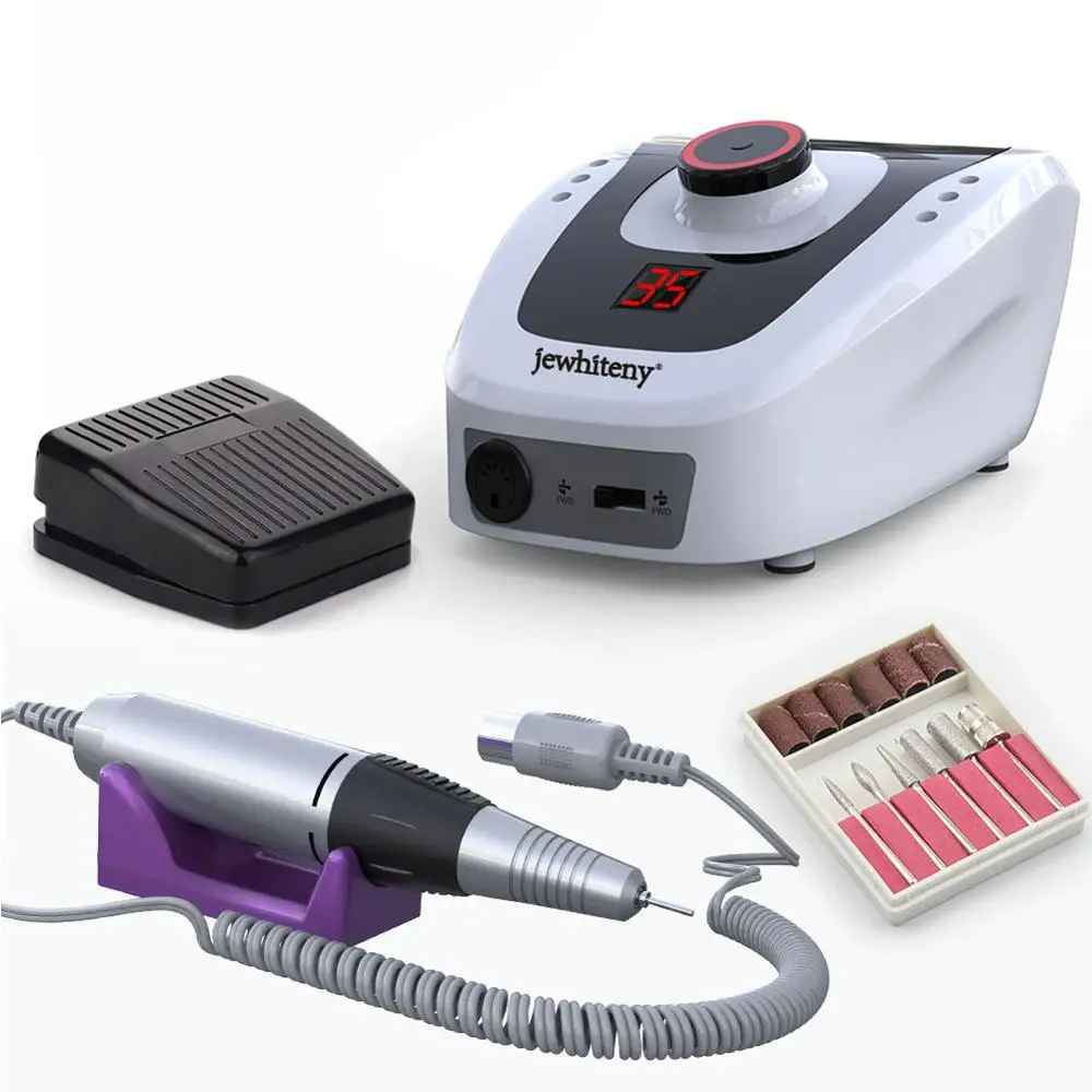 Najtaniej Elektryczna wiertła do paznokci 32W 35000RPM Nail Art sprzęt Manicure akcesorium elektryczny pilnik do paznokci wiertło do paznokci narzędzie