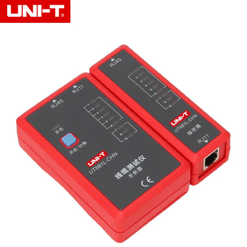UNI-T UT681L Кабельный тестер сетевой кабель/телефонная линия двойного назначения Тестер светодиодный дисплей состояния