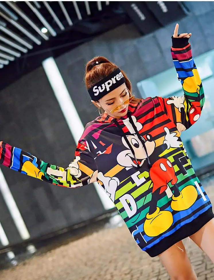 536 fashion Высокое качество, новинка, осенне-зимний пуловер с мультяшным принтом, Женская толстовка, женская мода, свободная толстовка с капюшоном, свитшоты размера плюс - Цвет: 536 fashion