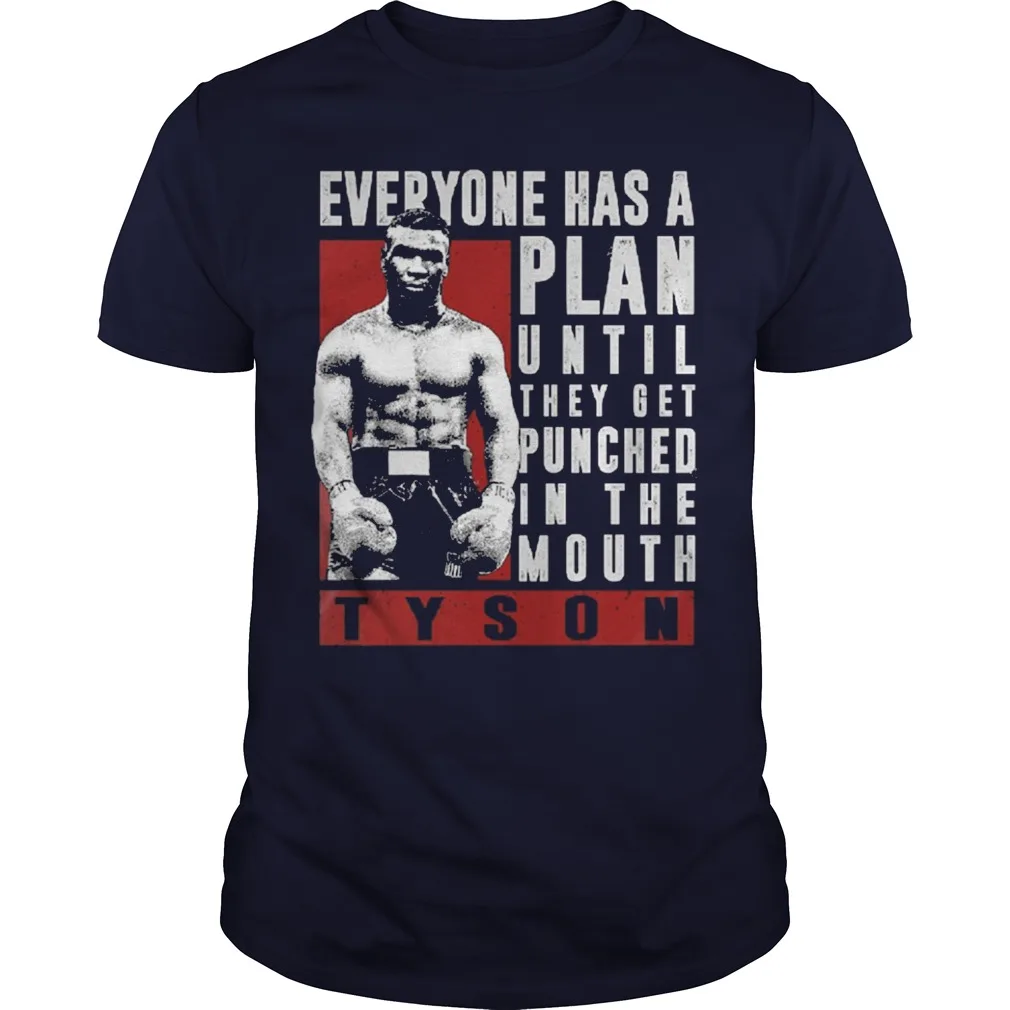У всех есть план до тех пор, пока их не ударят в рот Tyson Quotations Мужская футболка