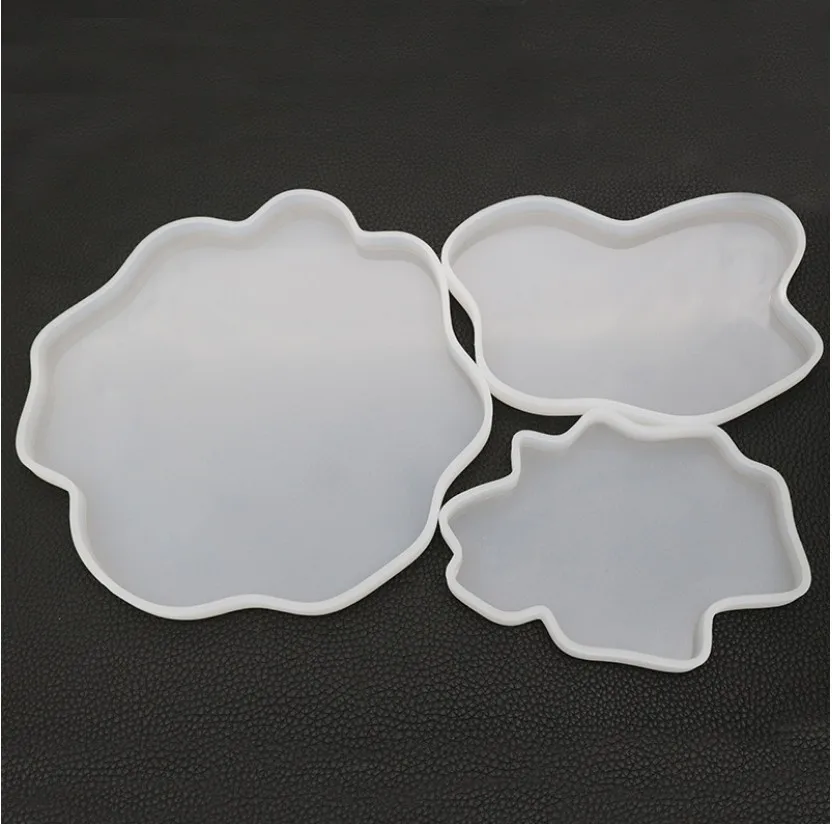 

Transparent Silicone Mould necklace lanugo mold Resin Decorative Craft DIY Irregular coaster epoxy resin molds for jewelry