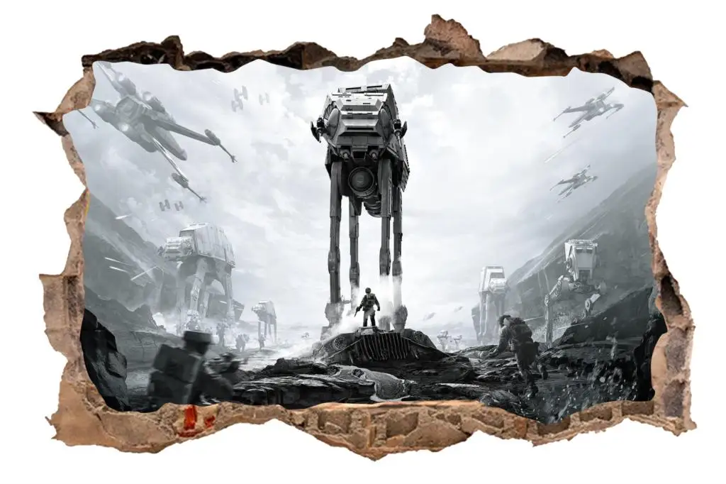 Изготовленный на заказ 3DView наклейки на стену лего Phantom ниндзя для детской комнаты Гарри Поттер с принтом «Звездные войны» для мальчиков, аксессуары для комнаты, Настенная роспись наклейка домашний декор