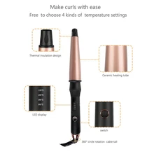 Горячая турмалиновая керамическая плойка для волос, электрическая профессиональная плойка для волос с перчатками, модные Инструменты для укладки, парикмахерские, Eu P