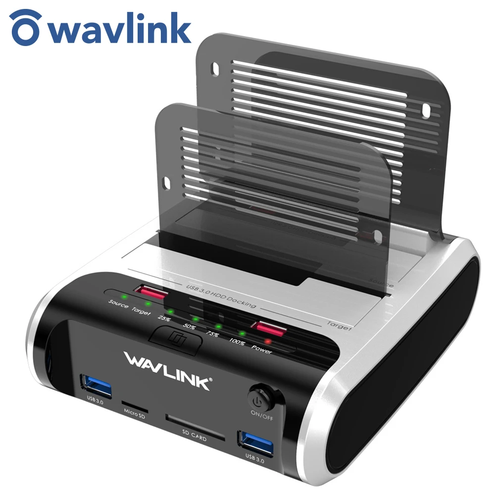 Wavlink Dual Bay USB 3 0 на SATA жесткий диск Корпус HDD док станция коробка офлайн клон и UASP для