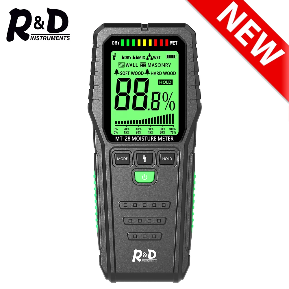 Other DIY & Tools R&D MT28 Inductive Wood Moisture Meter Digital Electrical Tester Measuring