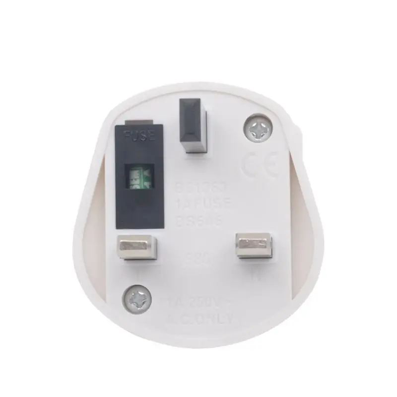 Белый UK 2 Pin до 3 Pin 1A адаптер предохранителя для бритвы/зубной щетки AXYF