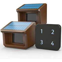 Solar Wireless Driveway Alarm with Weather-Resistant Motion Sensor - DIY Outdoor Security Alert System - AU Plug (KIT2)