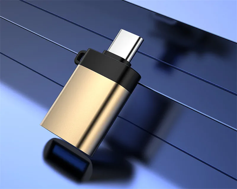 2 шт. type C-Usb адаптер Mini USB 3,0 OTG адаптер из алюминиевого сплава с ремешком для Udisk XIAOMI4C USB C порт зарядки конвертер
