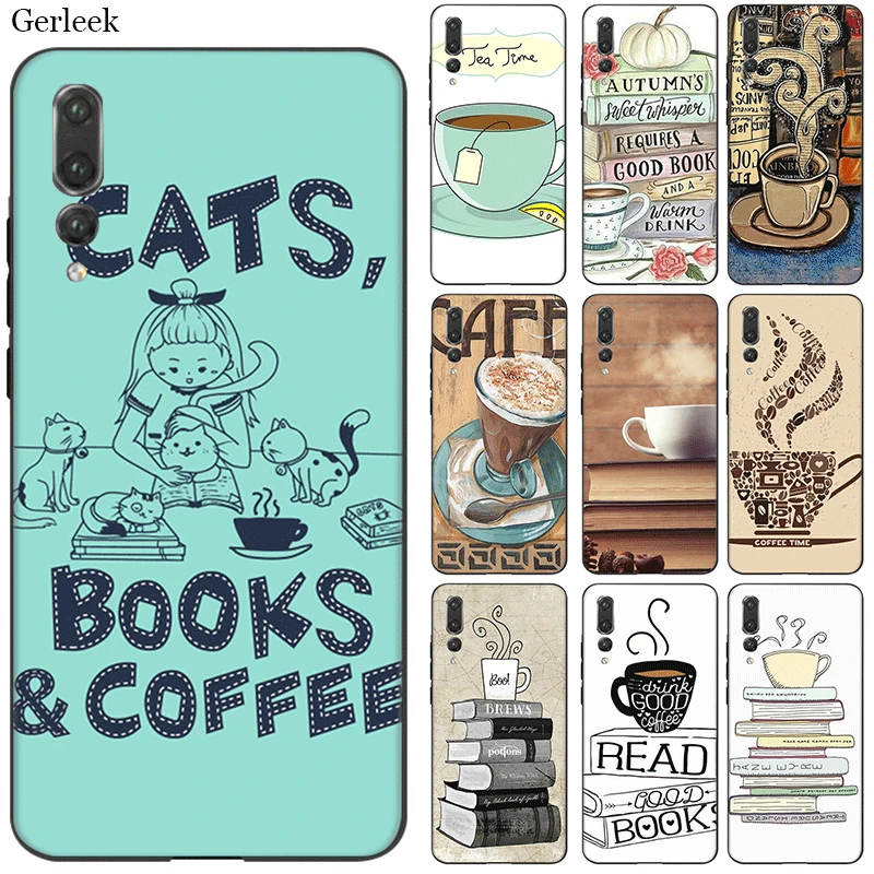 

Desxz Mobile Phone Case TPU For Huawei P30 P20 P10 P9 P8 Lite Pro P Smart Cover Books And Coffee Shell
