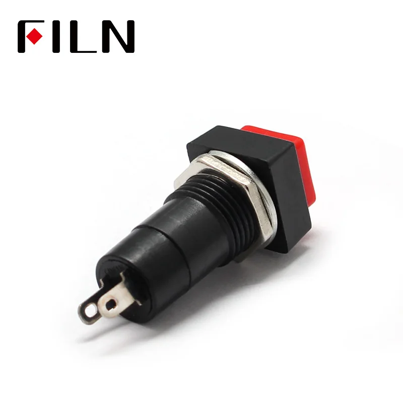 Square Momentary ON OFF Push Button Switch Red Blue Green Yellow White Black SPST Car Dash 12V 12MM PBS-11A PBS-11B (4)