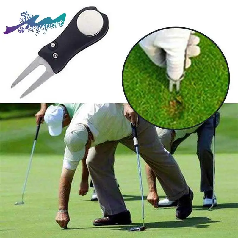 

Marker Pitch Cleaner Golf Pitchfork Golf Accessories Putting Green Fork Golf Divot Tool with Golf Divot Tool with Golf Ball Tool