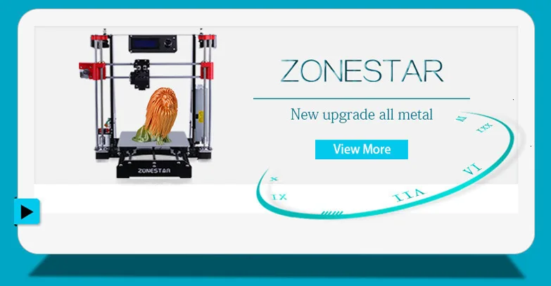 ZONESTAR Лидер продаж дешевый двойной экструдер черный металл A8 i3 Авто микс открытый источник обновления лазерная гравировка RepRap 3d принтер DIY комплект