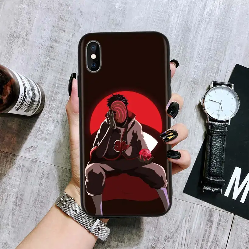 Наруто Учиха Обито боли черный чехол для телефона Apple IPhone 11 Pro XS MAX XR 7 8 6 6S Plus X 10 Ten 5 5S SE Coque Shel