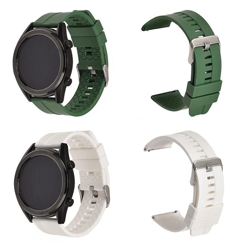 22 мм спортивный силиконовый ремешок для браслета, применимый для huawei GT SmartWatch с необработанными ушками, ремешок из ТПУ, Универсальные часы, ремешок 22 мм