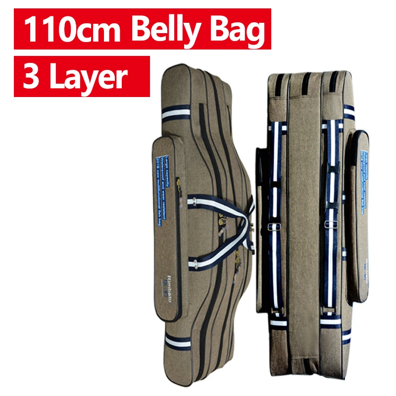 3 Layer 110cm Belly Палатки для зимней рыбалки сумка для удочек 2/3/4 Слои 80/120 см рыбалка рюкзак нейлона Водонепроницаемый Портативный многофункциональный дорожная сумка Sac de pêche XA191G - Цвет: 3 Layer 110cm Belly