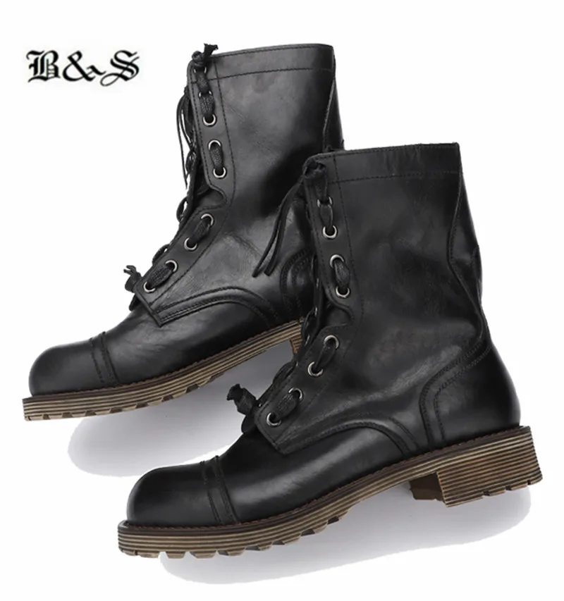 Citron Hurtig dinosaurus Black&street Boutique Handmade High To Cow Leather Retro Motorcycle Boots  England Tooling Vintage Big Toe Boots - Men's Boots - AliExpress