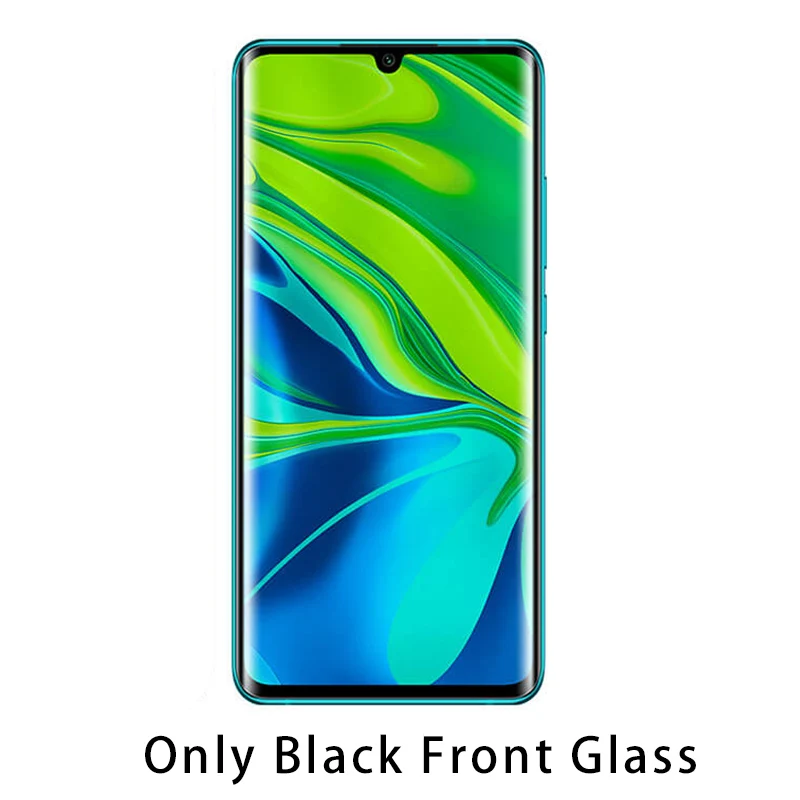 2 в 1 Защитная пленка для объектива камеры для Xiaomi Mi Note 10 CC9 Pro HD полное покрытие изогнутое закаленное стекло для Xiaomi Mi Note 10 - Цвет: Only Front Glass