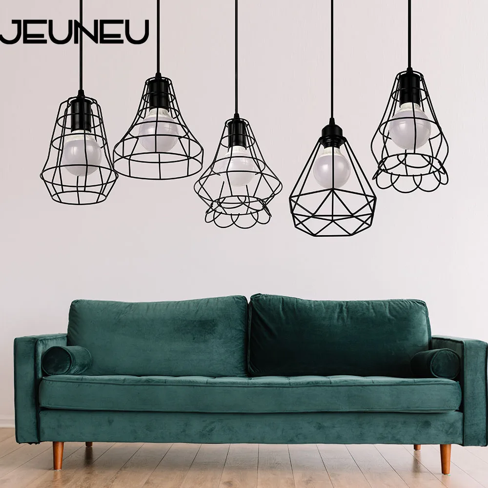 Подвесной светильник в скандинавском стиле Ретро лампа из кованого железа с