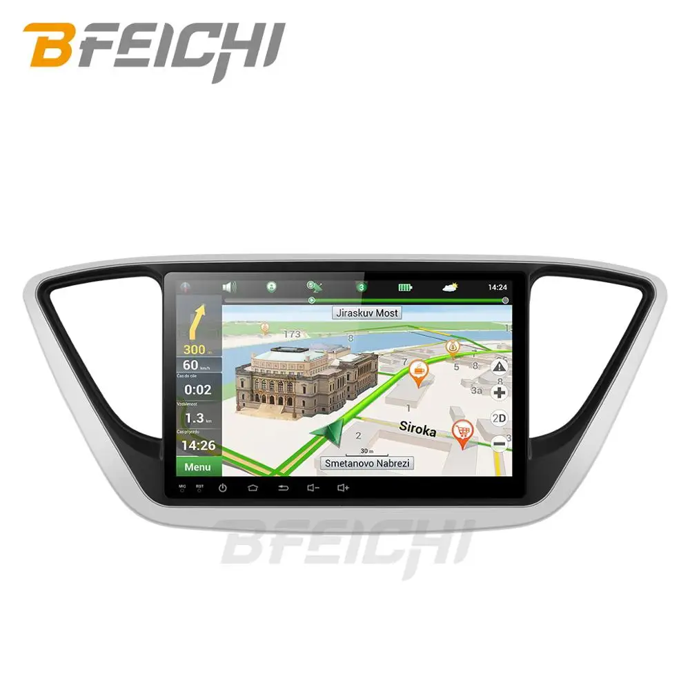 Автомобильный DVD gps для hyundai Verna Solaris PX30 " Android 9,0 автомобильный ПК головное устройство 1024*600 Автомобильная Радио Навигация
