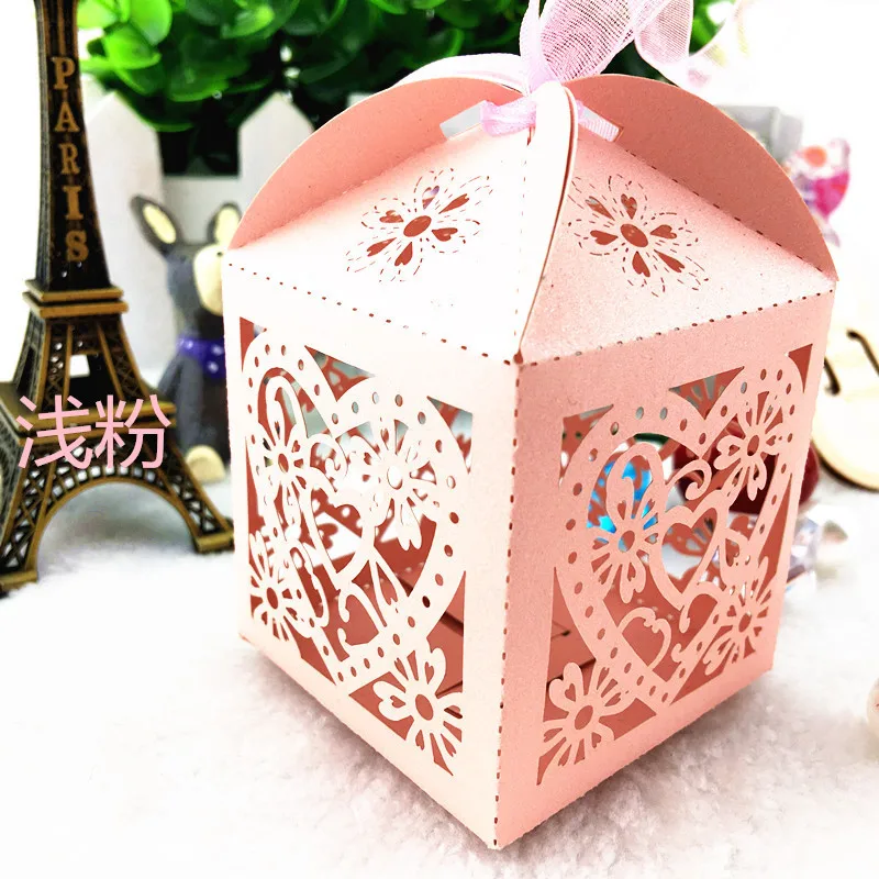 10 шт./компл. любовь лазерная резка полые подарок на праздник Подарочная коробка