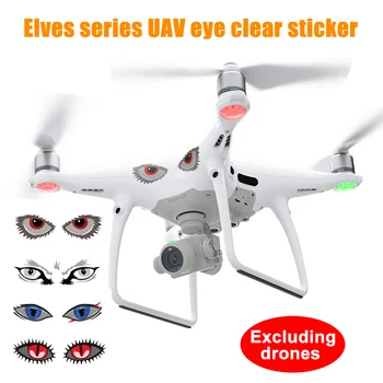 

4pairs Styling Eye Shape No Residual Glue Durable Decorative Stickers Self Adhesive Practical Drone Accessory For DJI Phantom 4