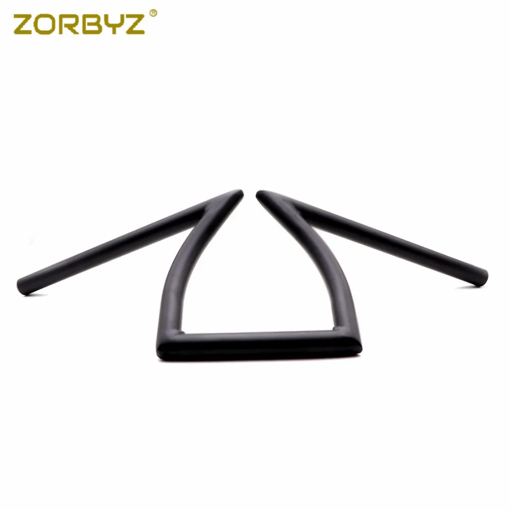 ZORBYZ 22 мм 7/" черный/Хромированный руль Z бар для Harley Honda Kawasaki Bobber Chopper Кафе Racer на заказ