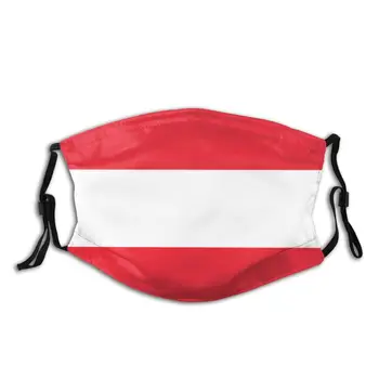 

Austria Flag Unisex Reusable Face Mask with filter Anti Haze Dust Mask Protection Mask Respirator Mouth Muffle
