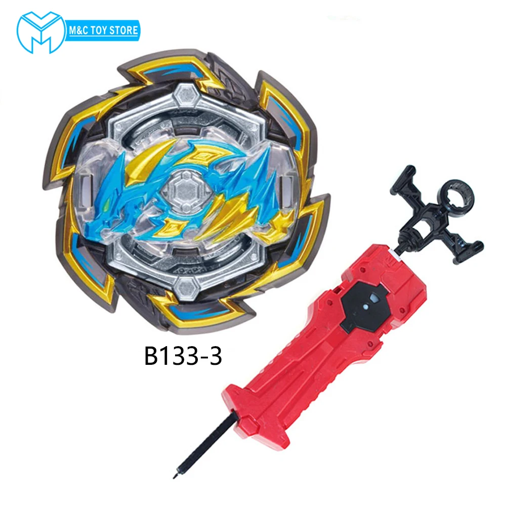 Спиннинговые топы с пусковыми установками игрушки GT B-145 Burst bables Toupie metal fusion God Spinning Tops Bey Toy - Цвет: B133-3 and launcher
