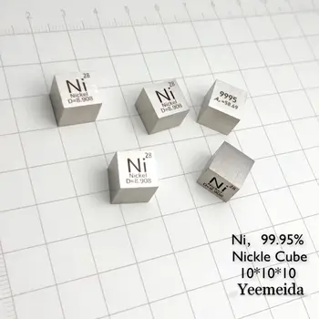 

10mm Ni≥99.95% Nickel Ni Cube Periodic Table Of Elements Cube Hand Made Science Educational DIY Crafts Display