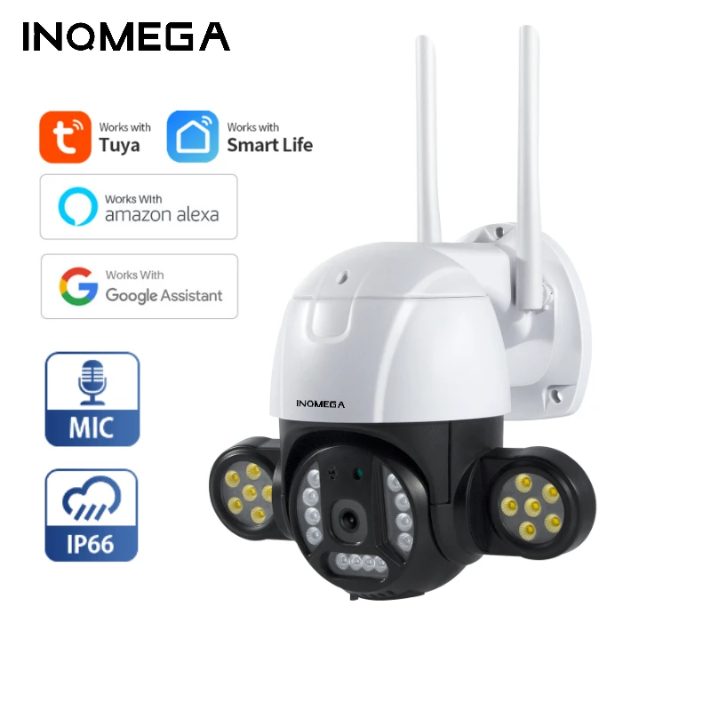 

INQMEGA 3MP беспроводная камера с двойным лучом, гуманоидный робот, отслеживание, мониторинг, Водонепроницаемая PTZ камера с дистанционным управлением