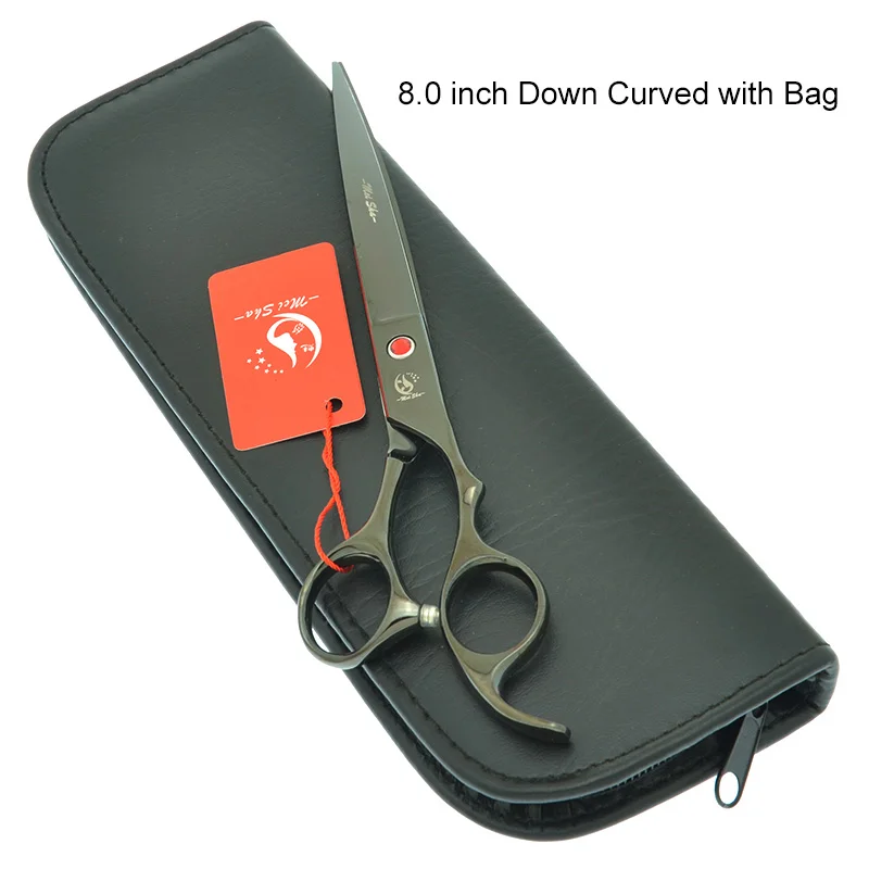 HB0262 with bag 8," ножницы для волос для домашних животных набор Япония 440c сталь Профессиональные ножницы для ухода за собакой режущие и истончающие и изогнутые ножницы HB0254 - Цвет: HB0262 with bag