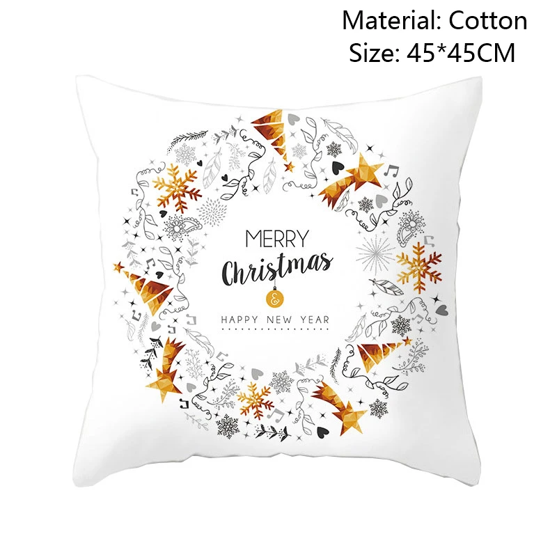 A5 45*45 см рождественские Чехлы для подушек украшения для дома Navidad Noel рождественские украшения Gfts наволочка счастливый год - Цвет: A5
