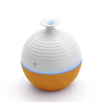 

USB Ultrasonic Humidifier 130ml Aroma Diffuser Essential Oil Diffuser Aromatherapy mist maker with 7 color LED Light Wood grain