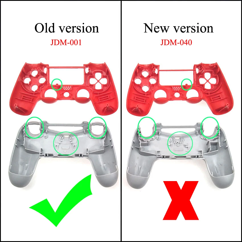 Dualshock Dualshock Dualshock Dualshock Controlador de Jogo Claro Frente e Tampa Traseira Shell - Image 4
