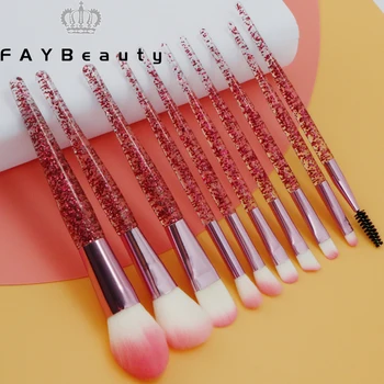 

FAYBeauty 10PCS Makeup Brushes Set Eye Shadow/Eyebrow/Foundation Brush Beauty Cosmetiquera Tool Professional Cosmetics Kit