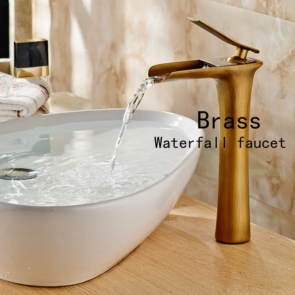 

Waterfall bronze basin faucet home toilet basin faucet high-end faucet