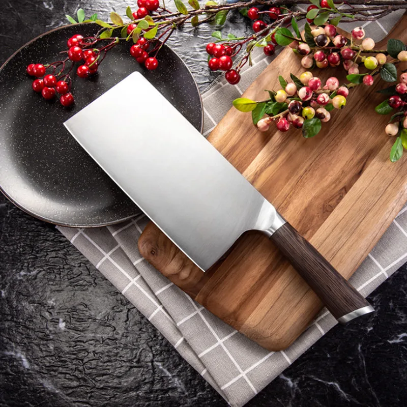 Нож для мяса из нержавеющей стали, 8 дюймов, китайский нож, нож для мясника, измельчитель, овощерезка, кухонный нож шеф-повара