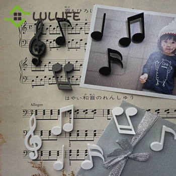 

6pcs/Set Fridge Magnets Creative Musical Notes Magnet Refrigerator Message Sticker Home Decor Kitchen Accessory Educational Toy