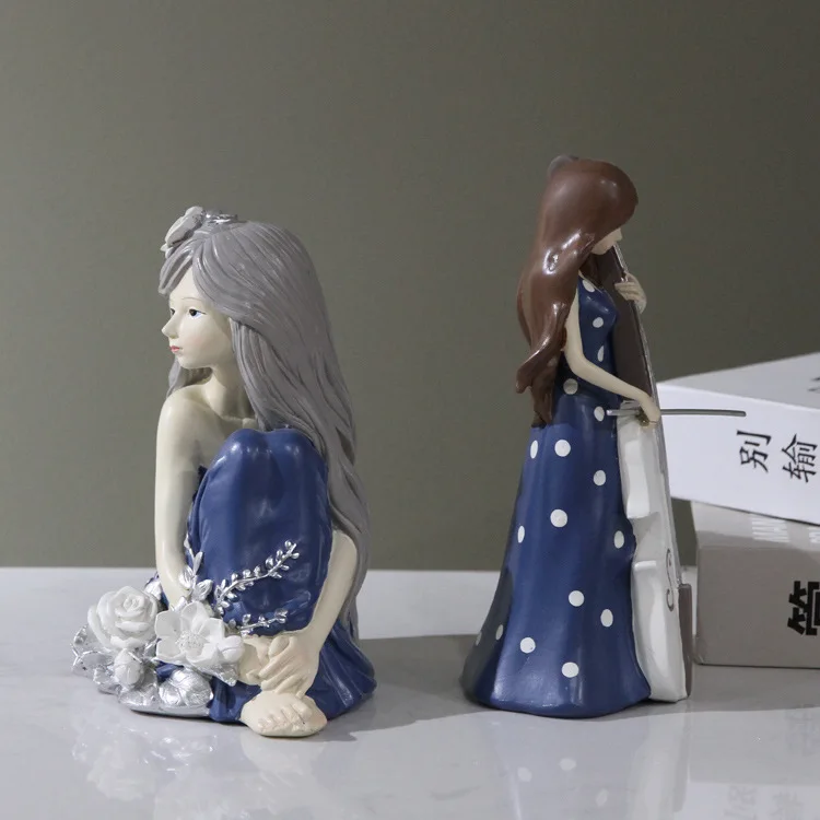 1 шт. Мультфильм сказка серии Виолончель кролик девушка из смолы красивая мечта