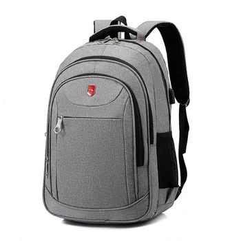 

Large Capacity Student Backpack School Bags for Boys Teenage Usb Charging BagPack Men College Style Backbag Oxford Gray