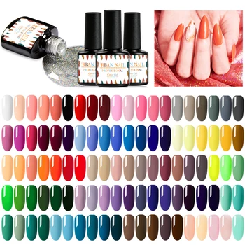 

RBAN NAIL 7ML Pure Semi-Permanent UV Gel Nail Polish Sock Off Varnish Lacquer Hybrid Long Lasting UV Gel Nail Polish Manicure