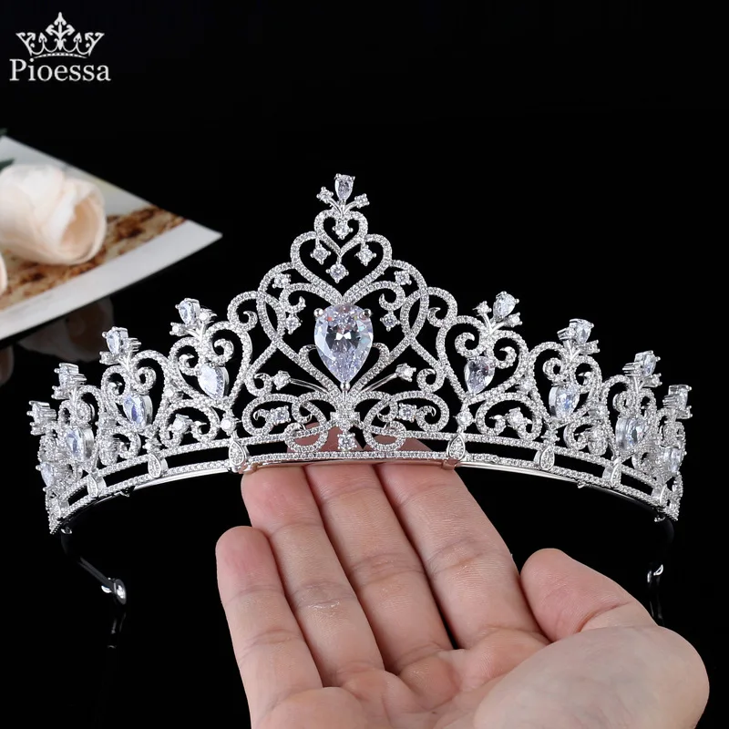 

European High-quality Classic Queen Crowns Style Luxury Bride Tiaras Wedding Crown Hair Headdress, Hedding Dress Parade Jewelry