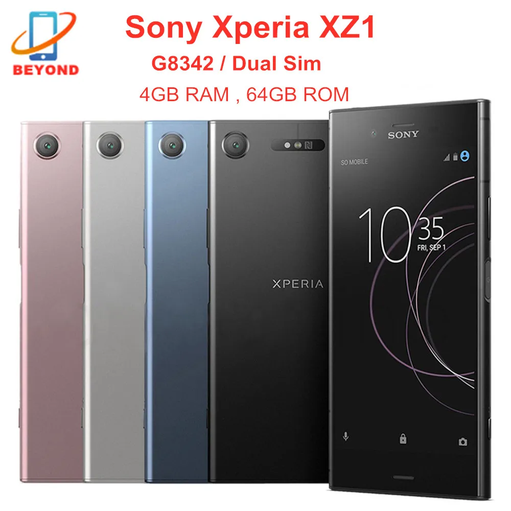 Sony Xperia XZ1 Dual G8342 Sim Оригинальный LTE Android Octa Core RAM 4 Гб ROM 64 5 2 &quot19MP & 13MP отпечаток