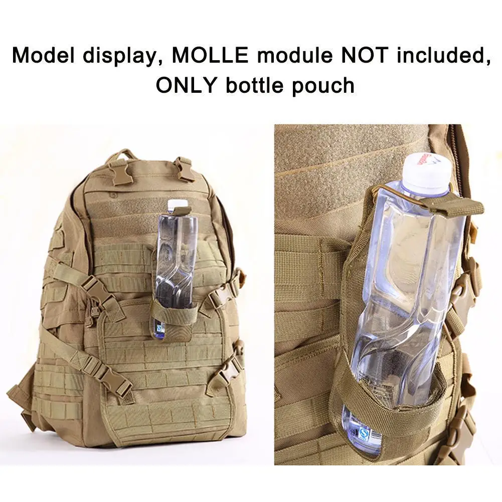 Tactical Hiking Camping Water Bottle Holder Belt Carrier Pouch Outdoor Simple Nylon Bag For Travel Cycling Climbing water bottle holder