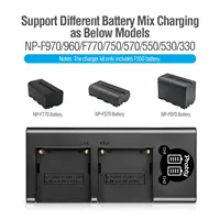 Battery charger For Sony NP F960 NP F970 NP-F960 NP-F750 Battery Dual Channel ChargerNP F770 NP F750 NP F550 F330 FM-500H - Image 2