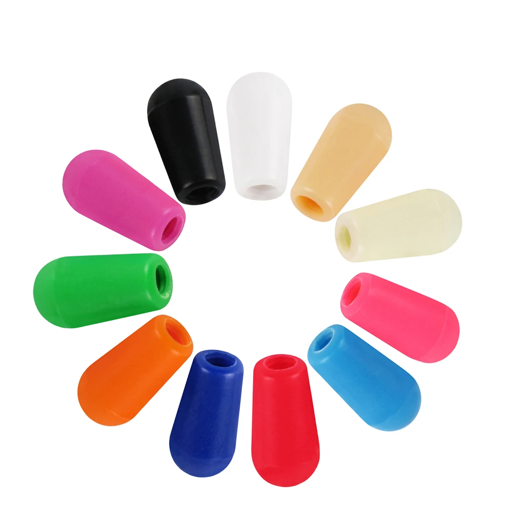 

FLEOR 6pcs Plastic Guitar Pickup Selector Switch Tips 3 Way Toggle Switch Knobs Tips Caps 4mm Guitar Accessories